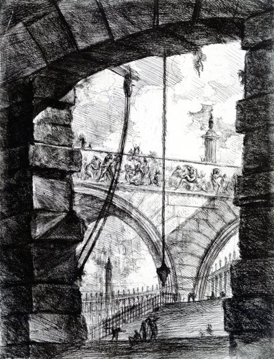 Tafel 4 aus der Carceri-Serie, 1761 von Giovanni Battista Piranesi